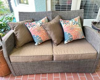 Wicker loveseat