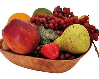 Faux Fruit and Bowl