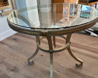 Round glass table