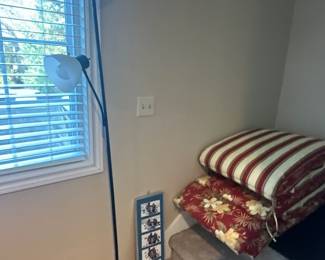 Floor lamp & patio furniture cushions
