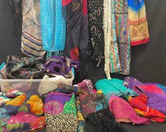 Forty Assorted Scarves 