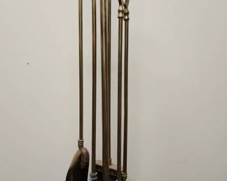 Brass Fireplace Set