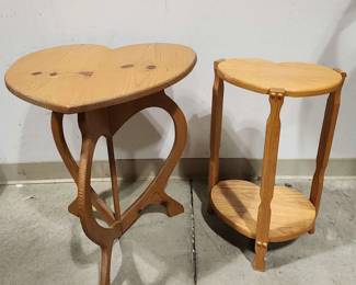 2 Heart Shape Side Tables