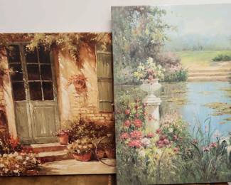 2 Large Oudoor Canvas Paintings 
