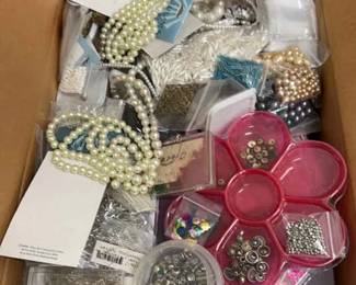 Large Lot Of Beads Jewelry Making Supplies