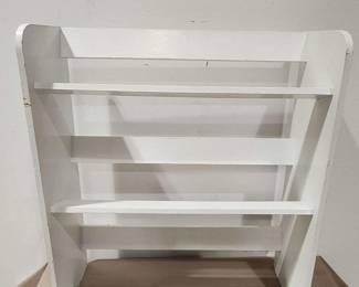 White Painted Wood Shoe Rack