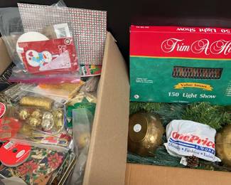 2 Boxes Of Christmas Decor More