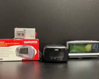 3 Alarm Clocks A Mini Cassette Player