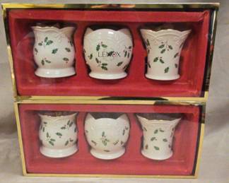 Two New Lenox Holiday Votive Sets