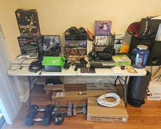 Everything is available except for the guitar amp, and if you zoom in to the right hand mid picture you'll see something for everyone. A lot of it brand new
