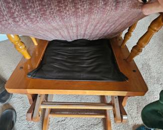 Underneath glider cushion