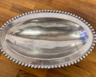 Pearled Silver Bowl/tray