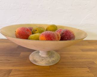 Glass bowl with festive fruit