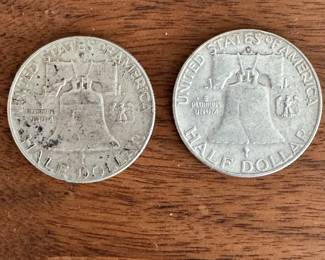 Franklin silver half dollars 