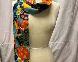 Fantastic midcentury scarf or sash in the style of Peter Max