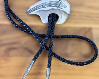 Sterling Silver Bear Bolo tie 
