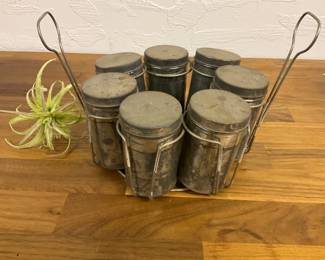 Rare canning caddy with original cans