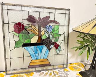 Stained glass floral & Basket 