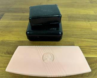 Group of vintage plastic boxes