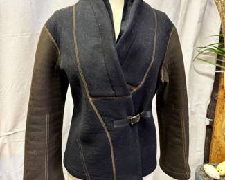 Well made designer jacket feels like heavy felt