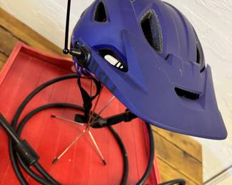 Newer looking bike helmet (womens M) with mirror and cable