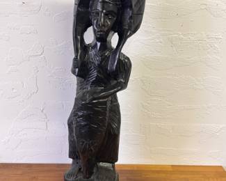 Hand carved wood Statue