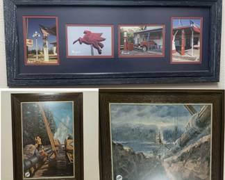 Mobile Oil decor + a few collectibles.  Oil/Gas art