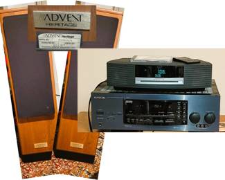 Advent Heritage Speaker set and stereo electronics (these and more) -  2 Bose wave radios 