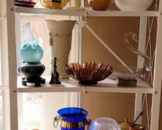 Glass decor: Fenton, Lenox, rose bowls and more