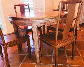 Oriental style table and chair set