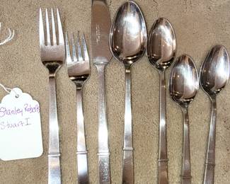 Stanley Roberts stainless flatware set Stuart I