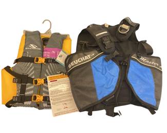 Scuba Diving Vest & New Stearns Life Vest Flotation Device
