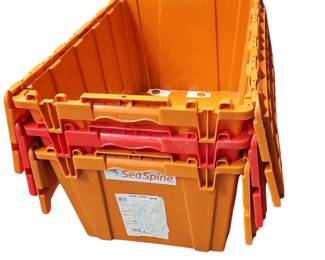 Orange Flip Top Totes 25x16x12" Inside