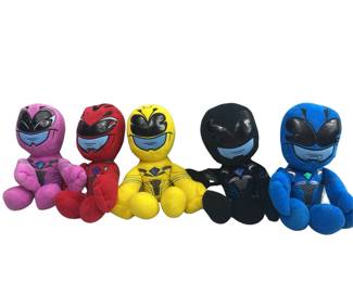 Power Rangers Plush 2016 SCG Black Blue Red Pink Yellow