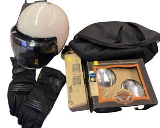 Harley Davidson Halogen Passing Lamps Bulbs New + Helmet & Motorcycle Radio Speaker