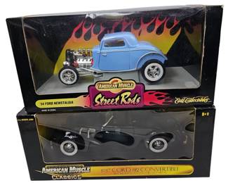 Diecast Classic Cars in Original Boxes 1937 Cord 1934 Ford Newstalgia Roadster