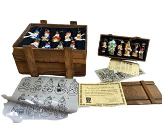 2003 Snowmen 04 Thomas Pacconi Hand Blown Glass Ornaments Christmas Carol