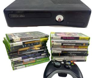 X-Box 360 S Console 1439 + Original X-Box & 360 Games