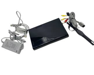 Wii U Console Powers Shows Menu Screen + Cords No Games