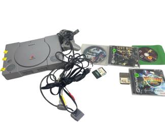PS1 Sony PlayStation Original Console Controller & Games 