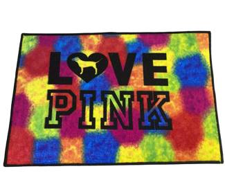Love Pink Rug 27x18 Victoria's Secret Dog Logo