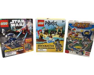 LEGO Race 3000 #3839 Building Set Game + 2 Brick masters Star Wars & Pirates