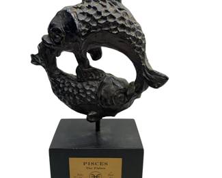 11" Pisces Fish Sculpture Horoscope Decor Zodiac