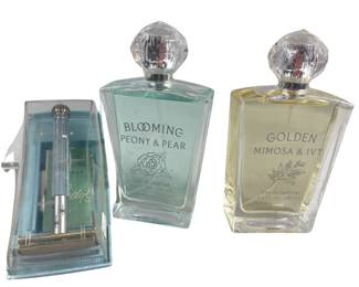 Full Bottles Blooming Peony & Pear Mimosa & Ivy + Vintage Lady Razor