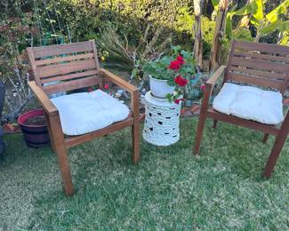 Teak chairs 