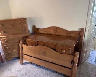 High chest. Double/ queen bed and vanity 