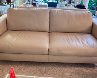 Natuzzi leather sofa. 