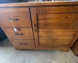 Buffet with drop leaf on one side