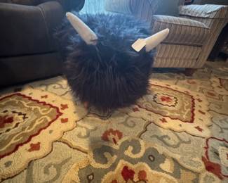 Furry steer stool