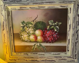 Large framed fruit picture
